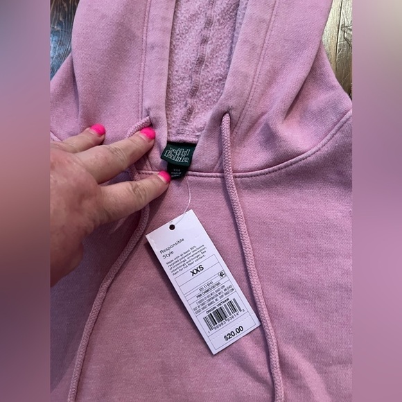 A NEW DAY TARGET Purple Lavender Cropped Hoodie Sweatshirt NWT - Picture 4 of 4